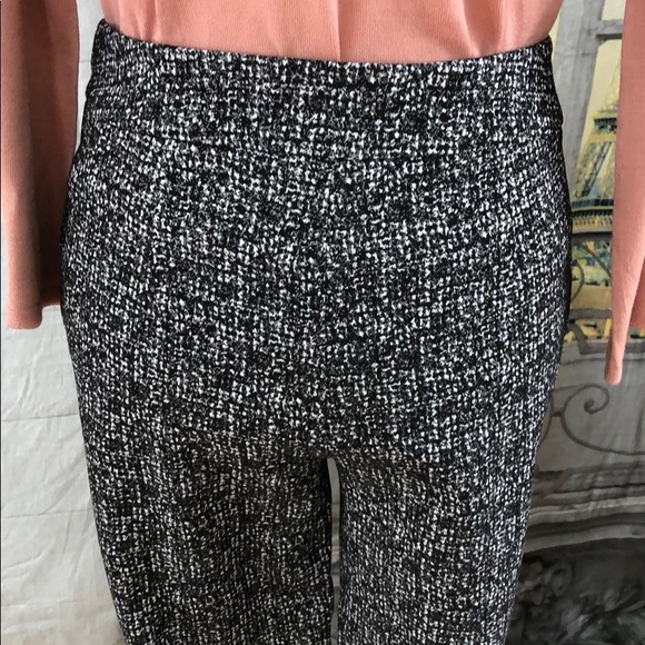 Calvin Klein Black/White Tweed Pattern Pant  Sz 10 - Picture 5 of 8